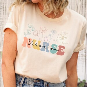 Custom Registered Nurse Shirt, Personalized Name Nurse Shirt, Nurse Shirt, Nurse Week Shirt, Registered Nurse T-Shirt, Name Nurse T-Shirt