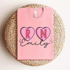 RN Nurse Valentine Shirt, Custom Registered Nurse Shirt, Valentine Nurse Shirt, RN Nurse Shirt, Nurse Shirt, Nurse Gift Idea, Gift For Nurse