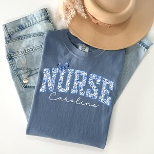 Comfort Colors® Custom Nurse Shirt, Nurse Shirt, Gift For Nurse, Personalized Nurse Shirt, Registered Nurse T-Shirt, Nurse Week Shirt