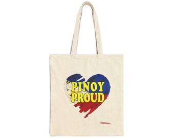 Pinoy Orgulloso bolso tote de lona de algodón