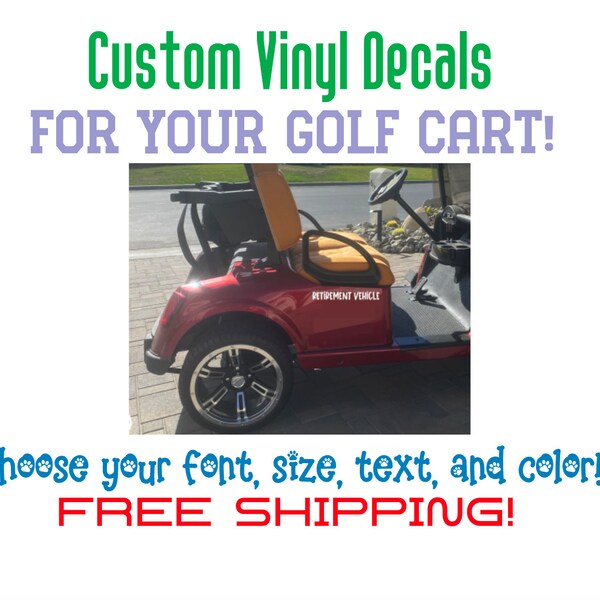 Golf Cart Decals Etsy