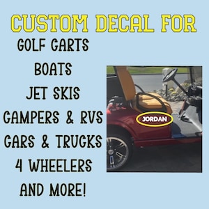 Custom Vinyl Decal perfect for many vehicles *please read description for shipping options