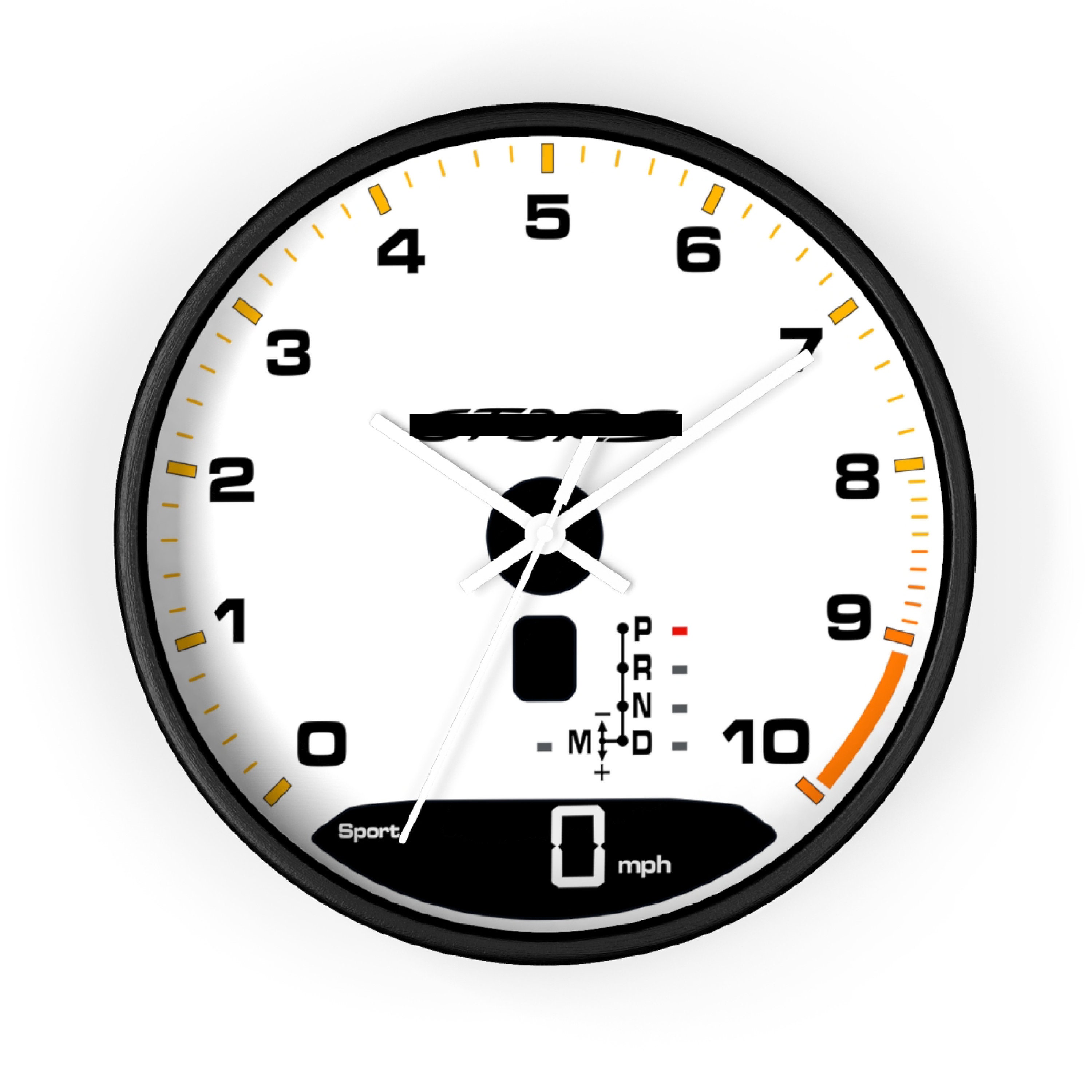 Porsche Inspired GT3RS White Tachometer Wall Clock Etsy