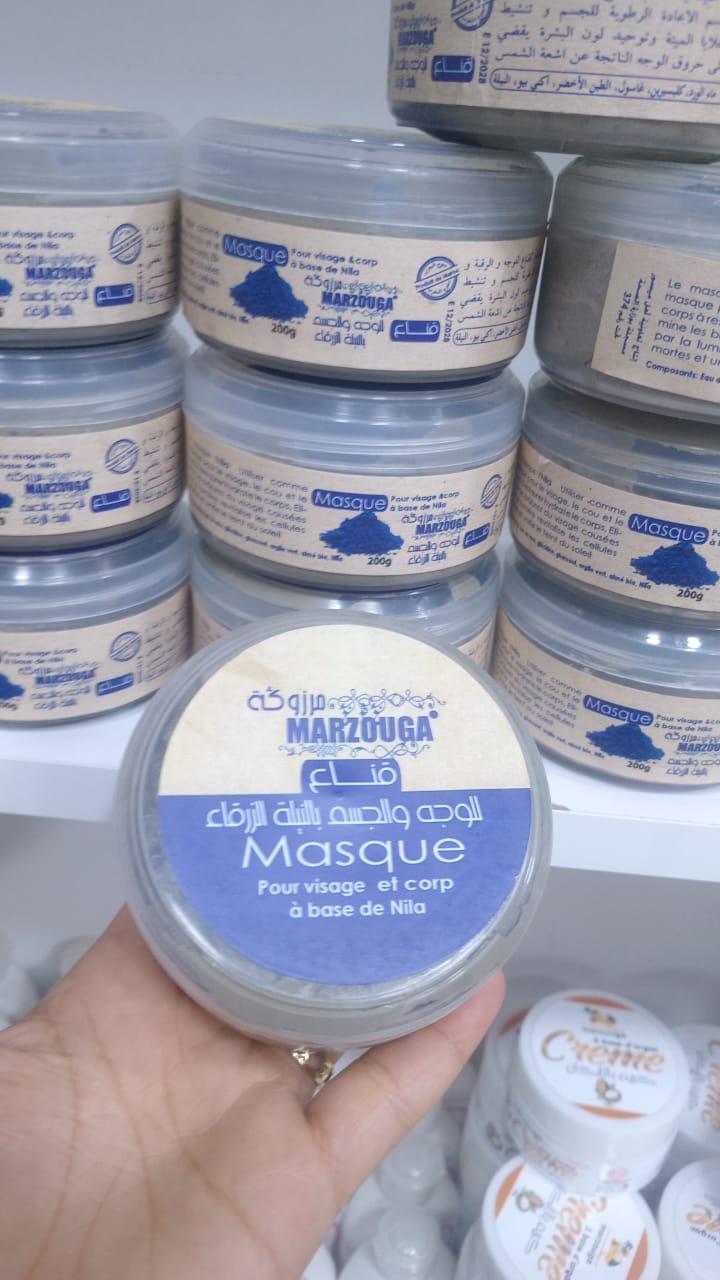 Masque Au Nila Avec Gant De Gommage - Soin De La Peau Bleu - Neuf Dans Son Emballage