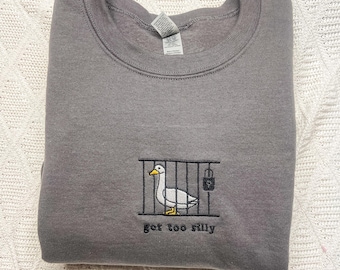 Dumme Gans besticktes Sweatshirt, lustiges Gans Geschenk