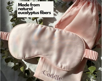 Tencel Lyocell Sleep Mask: Eco-Friendly, Light Blocking, with Travel Pouch