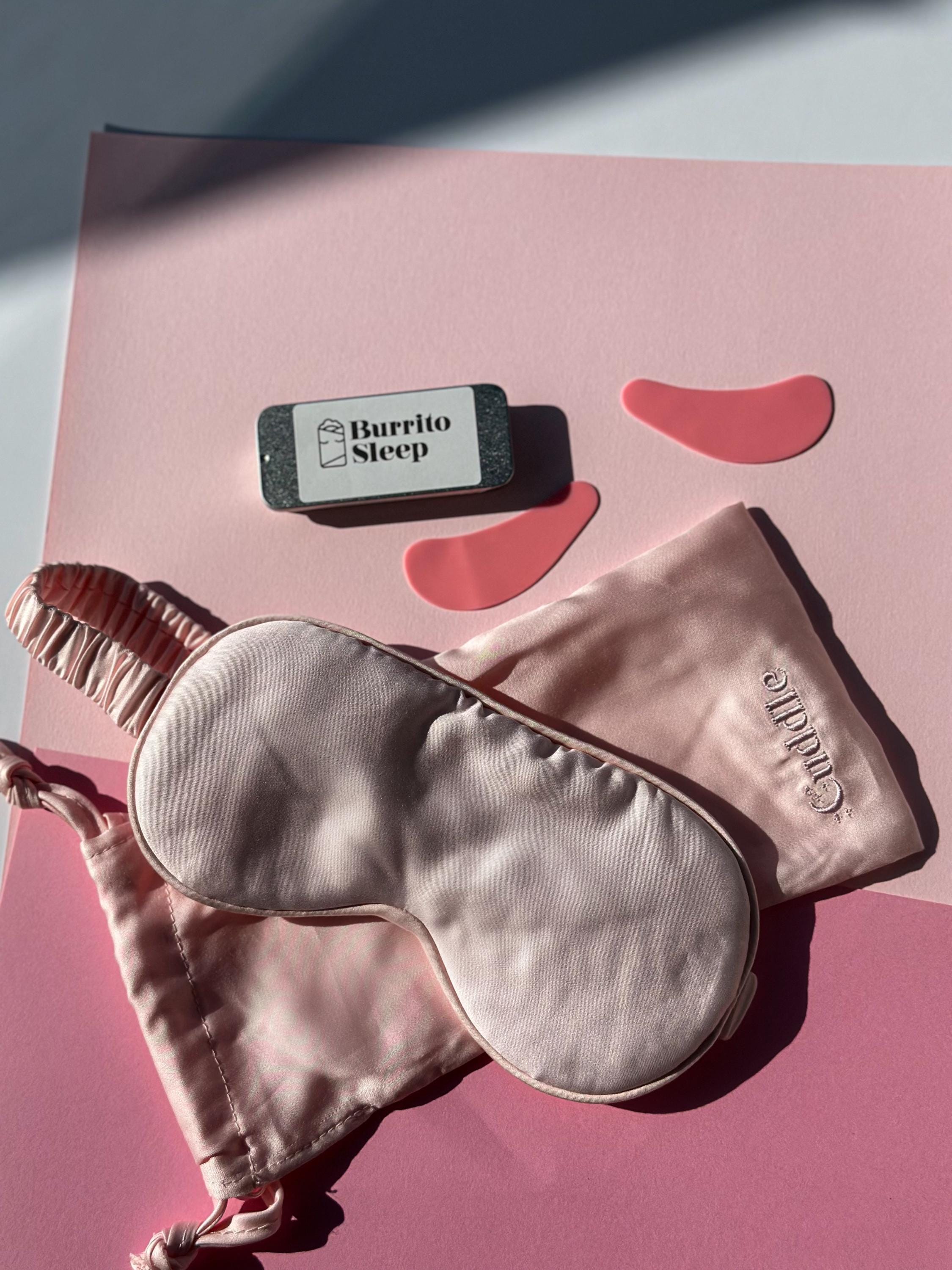 Reusable Silicone Under Eye Mask & Tencel Sleep Mask: Travel Beauty Self-Care Gift