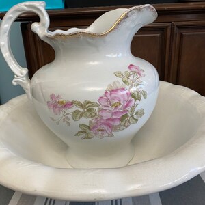 Antique Pitcher and Bowl