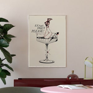 Trendy Martini Art Print Poster