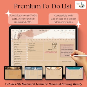 To-Do Liste Digital Bundle, tägliche Checkliste, Goodnotes Planer (PDF Download)