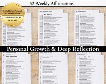 365 Daily Journal Prompts: Self-Reflection & Growth (PDF Downloadable)