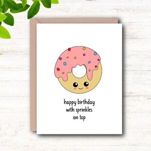 Printable Birthday Card, Donut Birthday Card, Happy Birthday Card ...