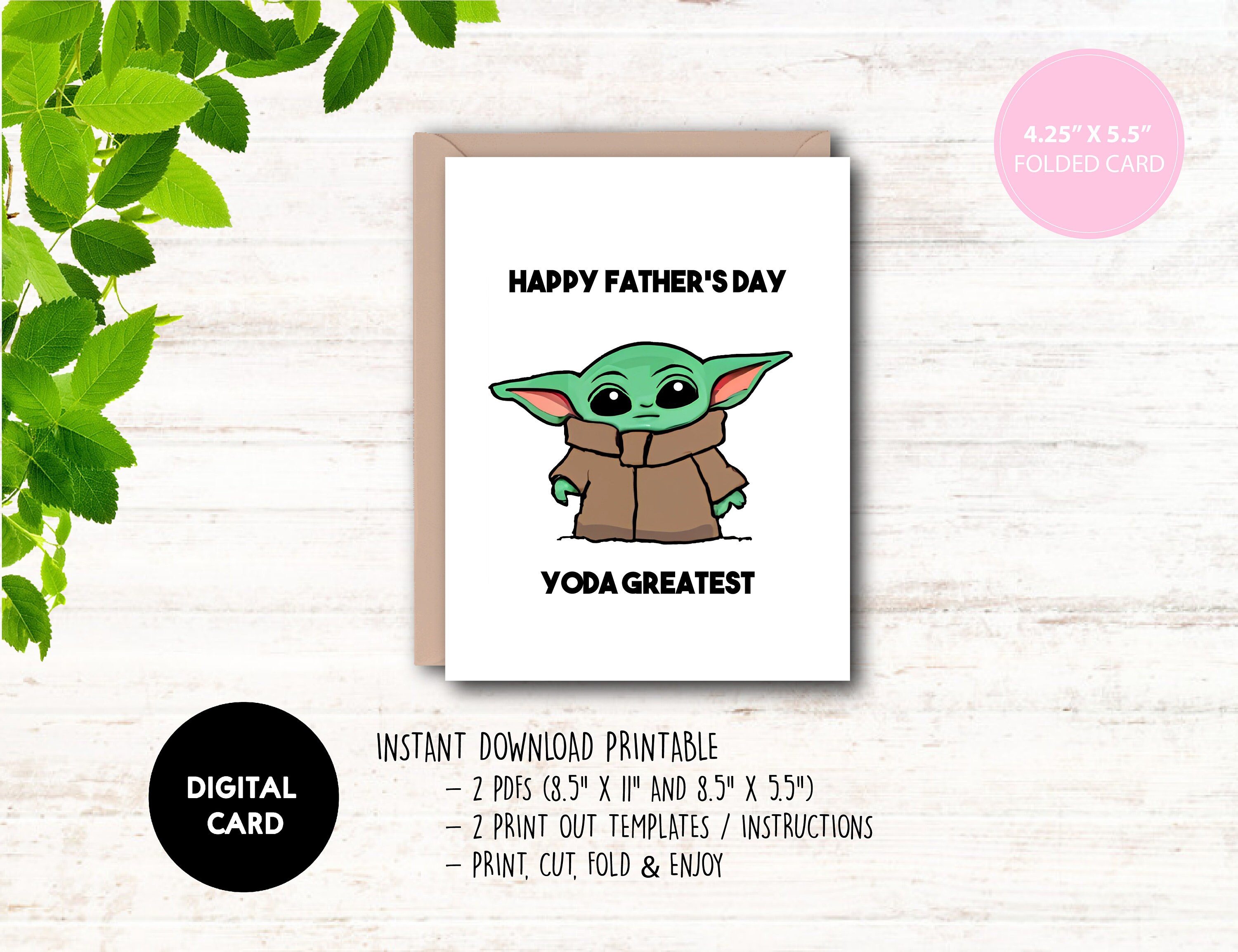 Printable Card Baby Yoda One for Me Baby Yoda - Etsy