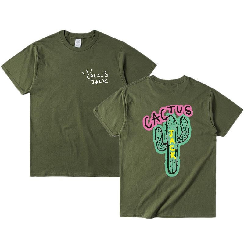 Cactus Jack Luxury Men Cotton Hip Hop T Shirt 