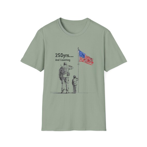 Army & America 250th Anniversary T-Shirt: Patriotic Military Tee