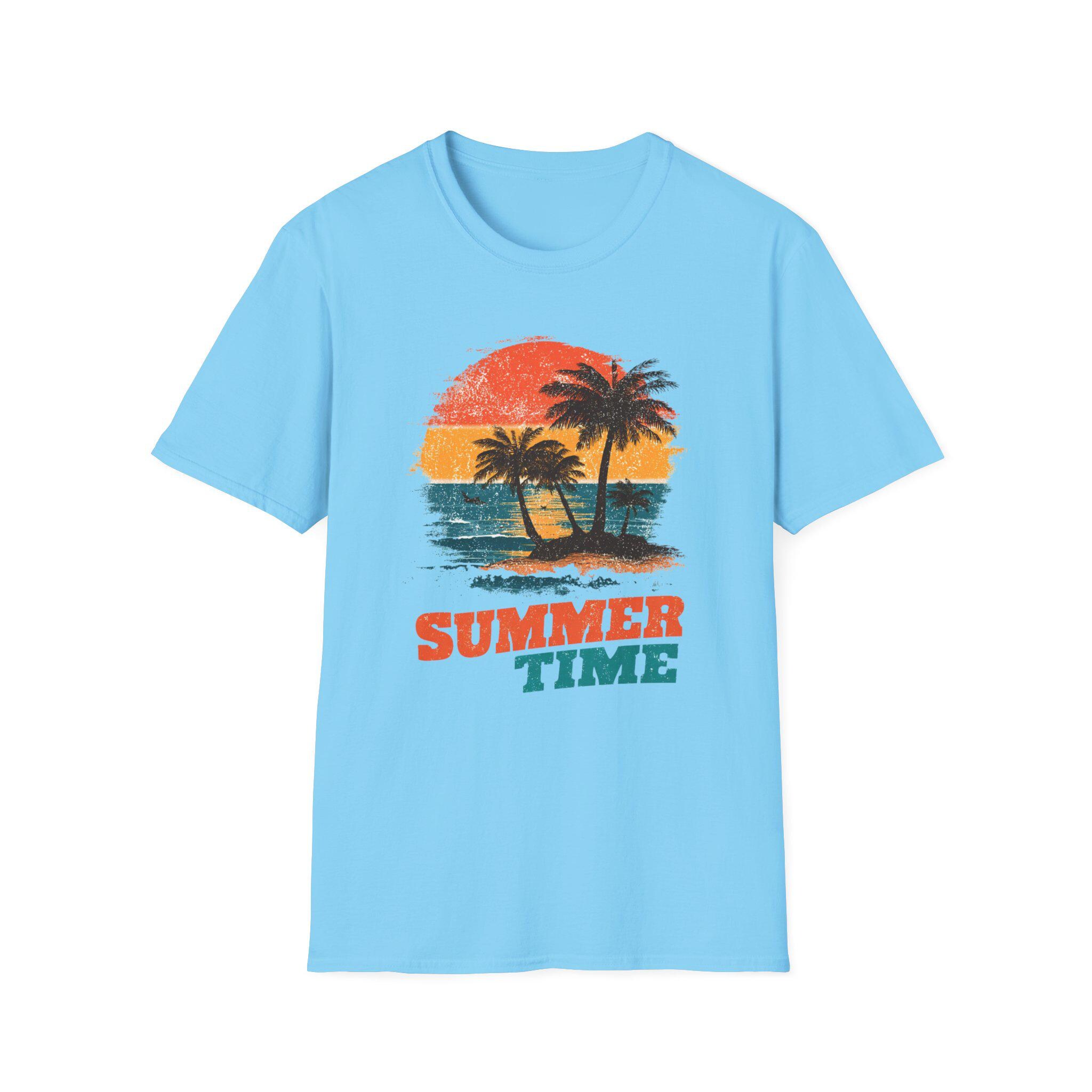 Summer Time Soft Cotton T-shirt: Beach Vibes Unisex Tee - Etsy