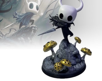Hollow Knight Resin Figurine | Custom 3D Printed Video Game Character Statue | Unique Collector’s Gift for Gamers and Fans
