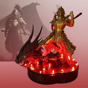 Dragon Slayer Ornstein Dark Souls 3 Resin LED  Figurine | Collectible Hand-Painted Figure | Unique Boss Gift | Dark Souls Display Statue