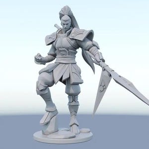 Xin Zhao Resin Statue - Custom League of Legends Collectible Figure - Unique Gamer Gift
