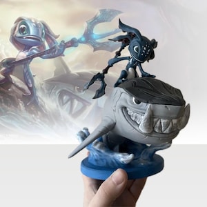 League of Legends Fizz Resin Figurine | 3D Printed Cute Character | Unique Gamer Gift | Fantasy Decor | LoL Champion Art