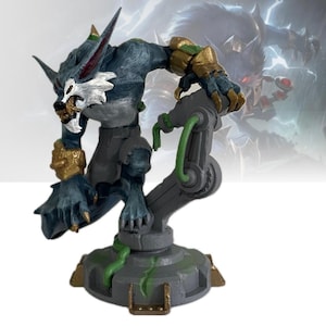 Warwick Resin Figure – League of Legends Collectible Statue, Gamer Gift, LoL Fan Art, Desk Decor, Game Room Display