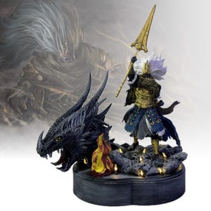 Nameless King Dark Souls LED Resin Statue – Handcrafted Collectible Figure, Perfect Gift for Gamers, Unique Home Decor