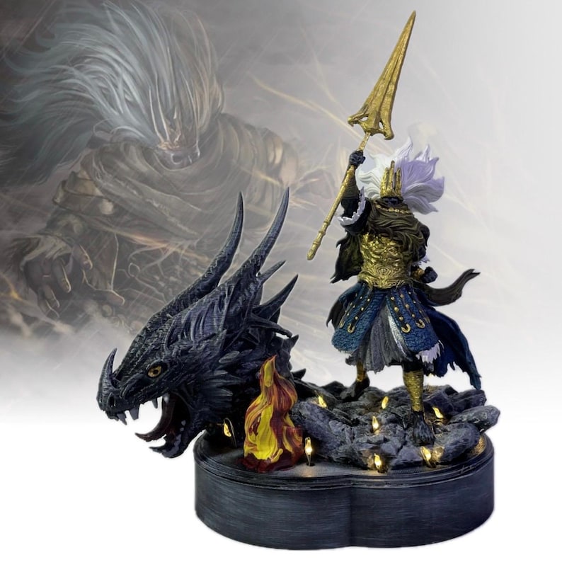 Nameless King Dark Souls LED Resin Statue – Handcrafted Collectible ...