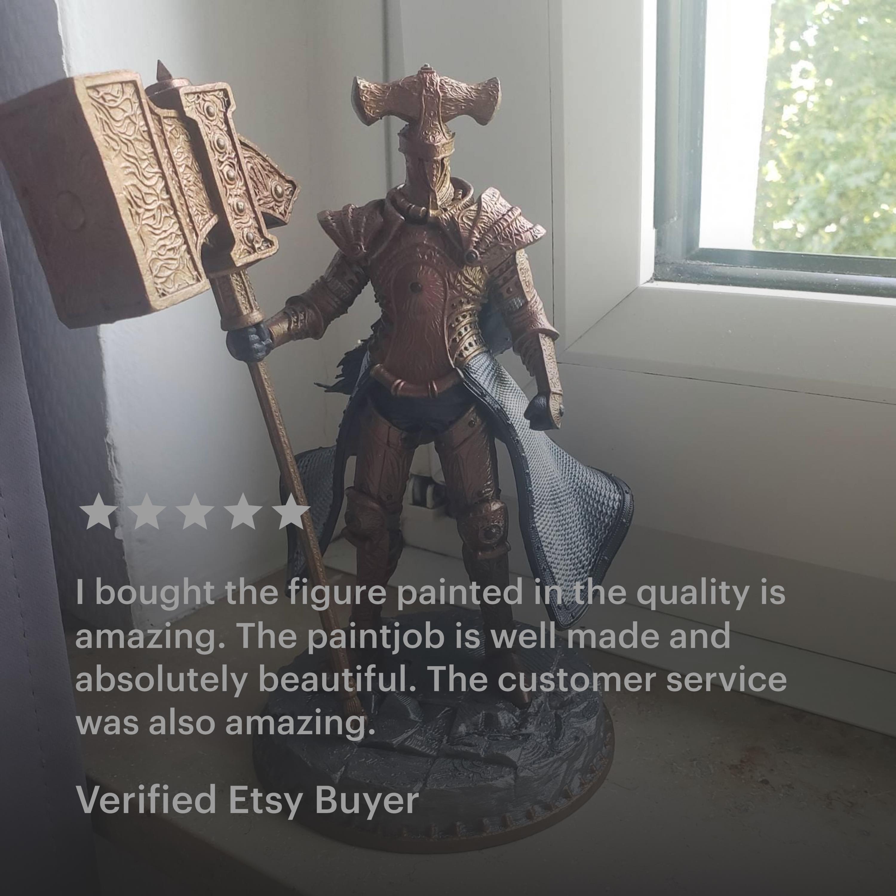 Devonia Crucible Knight Elden Ring Resin Statue - Handcrafted Fantasy ...