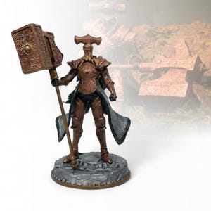 Devonia Crucible Knight Elden Ring Resin Statue - Handcrafted Fantasy Collectible - Dark Souls Inspired Warrior Figurine