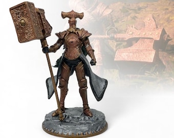 Devonia Crucible Knight Elden Ring Harz Statue - Handgefertigtes Fantasy Sammlerstück - Dark Souls Inspiriert Krieger Figur