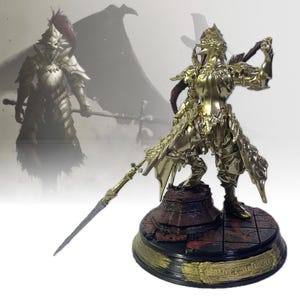 Dragon Slayer Ornstein Dark Souls 3 Resin Figurine | Collectible Hand-Painted Figure | Unique Boss Gift | Dark Souls Display Statue | Gamer