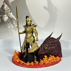 Dragon Slayer Ornstein Dark Souls 3 Resin Figurine | Collectible Hand-Painted Figure | Unique Boss Gift | Dark Souls Display Statue