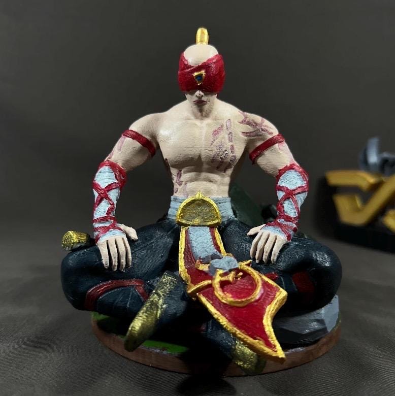 League of Legends Lee Sin Resin Figurine | 3D Printed Champion Art