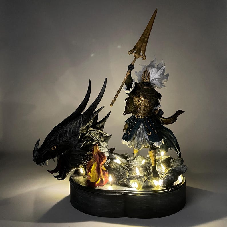 Nameless King Dark Souls LED Resin Statue – Handcrafted Collectible ...