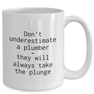 Cadeau drôle de bâillon de plombier pour homme, tasse à café de plombier, cadeau sur le thème de plombier, cadeau de plombier pour homme, cadeau de plombier pour femme, cadeau lié au plombier