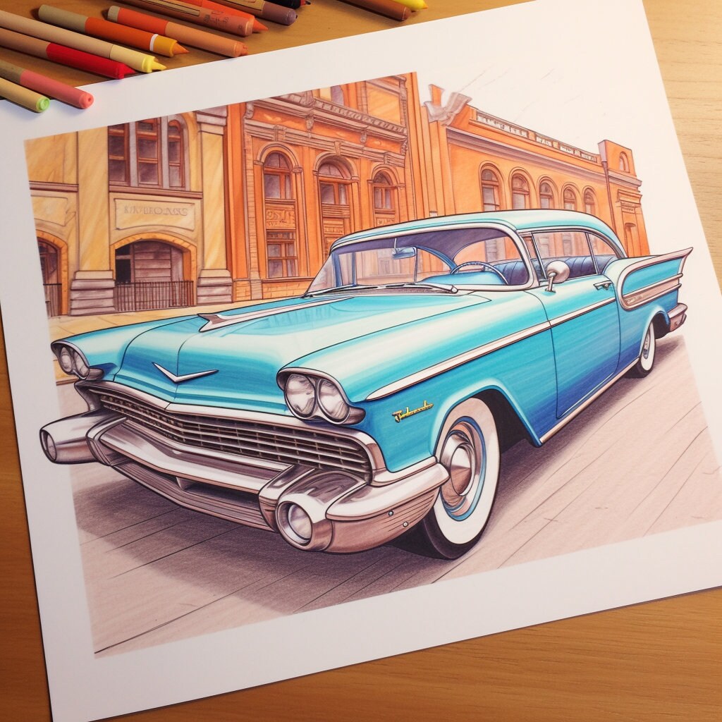 Printable Car Coloring Book for Kids Printable Digital Pages - Etsy