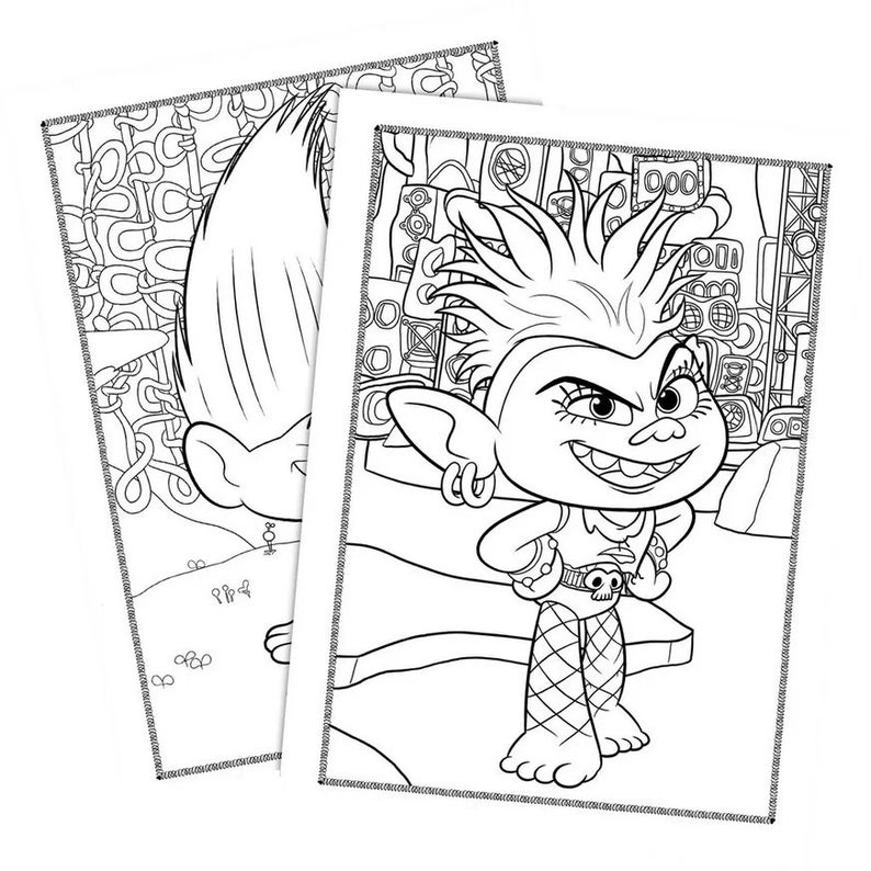 Printable Trolls Coloring Pages for Kids 25 Printable Etsy