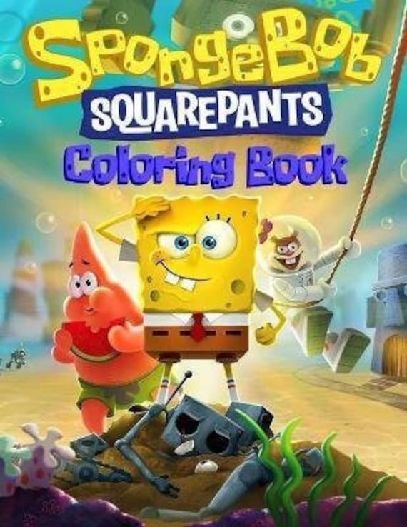 Spongebob Squarepants Coloring Book: coloring pictures for kids and adults  with all favorite Spongebob Squarepants characters. Good for children of al  (Paperback)