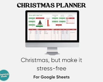 Christmas Gift Tracker Google Sheets Spreadsheet Christmas Gift List Template Budget Planner Christmas Card Tracking Holiday Gift Digital