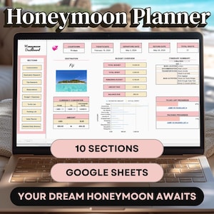 Honeymoon Planner Google Sheets Honeymoon Organizer Template Honeymoon Budget Tracker Honeymoon Travel Template Honeymoon Spreadsheet