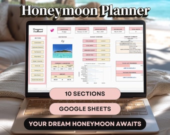 Honeymoon Planner Google Sheets Honeymoon Organizer Template Honeymoon Budget Tracker Honeymoon Travel Template Honeymoon Spreadsheet