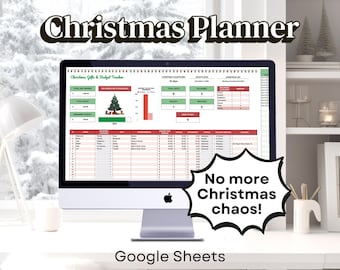 Christmas Gift Tracker Google Sheets Christmas Planner Spreadsheet Christmas Budget Tracker Christmas Gift Spreadsheet Christmas Spreadsheet