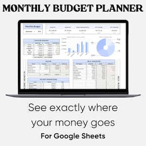 Monthly Budget Simple Budget Spreadsheet Personal Expense Tracker Google Sheets Digital Finance Tracker Monthly Budget And Debt Tracker