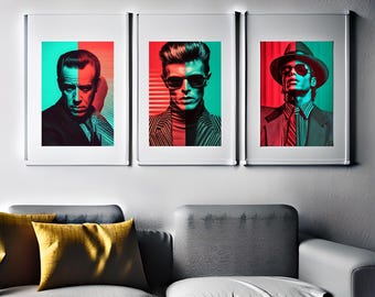 Impressions d'art rétro de stars hollywoodiennes : décoration d'intérieur vintage (téléchargement numérique)