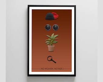 Art mural minimaliste du film culte - 1 | 4 tailles | Téléchargement numérique