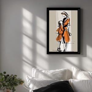 Muttertag Poster – 5 druckbare Poster für Mama und Kind | 60 x 90 cm HD | Familie Umarmung Illustration | Digital Download Geschenk für Mama