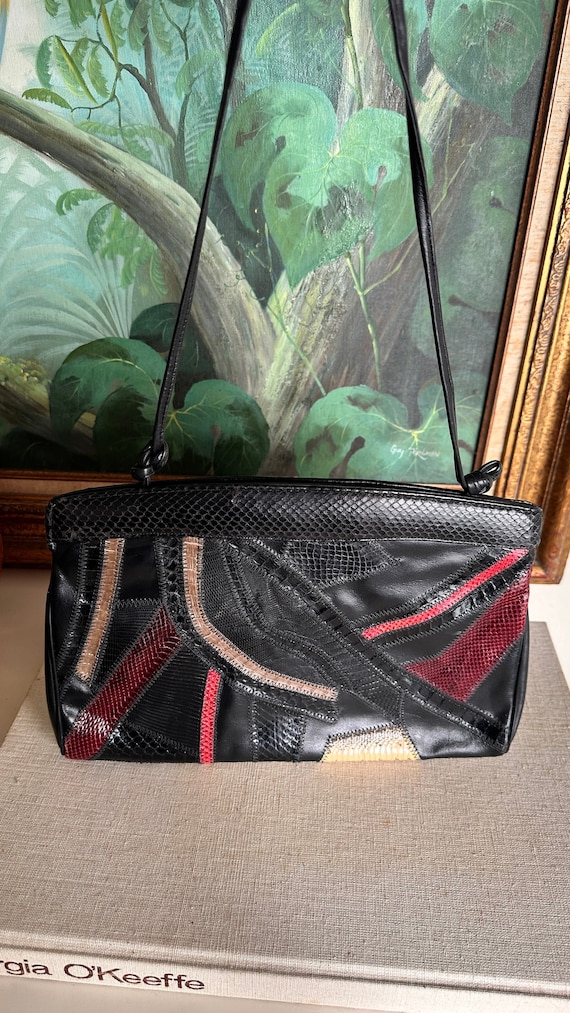Vintage 70’s/80’s snakeskin purse, clutch, shoulde