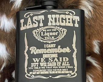 Custom Engraved 6oz Stainless Steel Flask