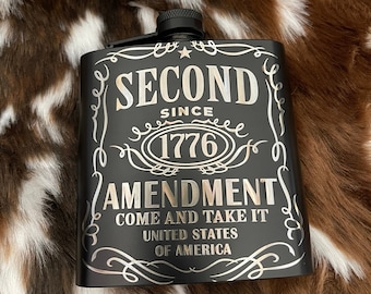 Custom Engraved 6oz Stainless Steel Flask