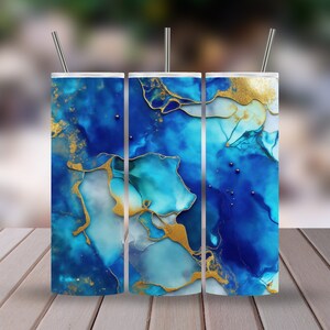 20 oz Skinny Tumbler Alcohol Ink Tumbler Wrap Tumbler Design